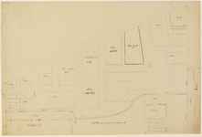 214319 Plattegrond van de mestplaatsen op het Vredenburg te Utrecht; met weergave van de indeling, nummering en ...